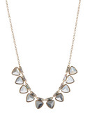 Kensie Triangle Stone Front Necklace - Yellow