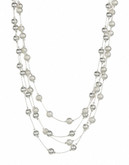 Expression Multi Strand Beaded Necklace - Pearl