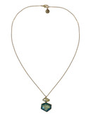 Sam Edelman Double Drop Stone Pendant Necklace - Blue