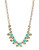 Kensie Faceted Rolo Chain Necklace - Blue