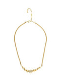 Expression Smooth Ball With Pave Inserts On Mesh Chain - Gold