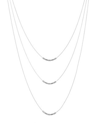 Expression Multi Latered Snake Chain Necklace - Silver
