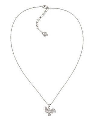 Carolee Little Loves Silver Dove Pendant Necklace - Silver