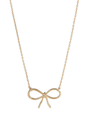 Expression Bow Pendant Necklace - Gold