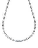 Crislu Classic Tennis Necklace With Brilliant Cubic Zirconia - Silver