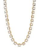 Lauren Ralph Lauren Off the Runway Signature Collection Gold Plated Swarovski Crystal Collar Necklace - Gold