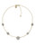 Michael Kors Gold Tone Clear Pave Graduated Disc Station Necklace - Gold