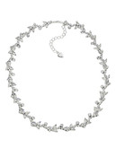 Carolee Floral Crystal Necklace - Silver