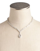 Carolee Crystal Drop Necklace - Silver