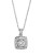 Nadri Cushion Cut Cubic Zirconia Pendant with Pave Frame - SILVER