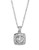 Nadri Cushion Cut Cubic Zirconia Pendant with Pave Frame - Silver