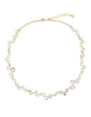Cezanne Metal Crystal Collar Necklace - Gold