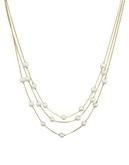 Cezanne 3 Row Large Pearl Necklace - Ivory