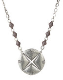 Gerard Yosca Cross Medallion Necklace - Silver