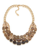 Carolee Mimosa Dramatic Necklace Gold Tone Crystal Statement Necklace - Gold