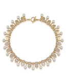 Carolee Lux Party Crasher Pearl Drops Collar Necklace - White