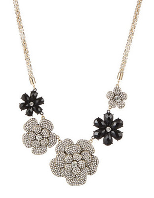 Haskell Purple Label Pave and Beveled Stone Flower Necklace - Assorted