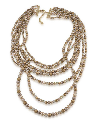 Carolee Cosmic Reflections 7 Row Tonal Gold Necklace - Gold