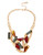 Kenneth Cole New York Multi Colored Geometric Stone Frontal Statement Necklace - Gold