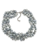 Carolee Cosmic Reflections Tonal Silver Torsade Necklace - Silver