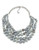 Carolee Cosmic Reflections Frontal 4 Row Tonal Silver Necklace - Silver