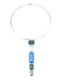 Carolee Dark Star Linear Pendant Necklace - Blue