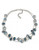 Carolee Cosmic Reflections 3 Row Blue Rondelle Illusion Necklace Silver Tone Crystal Pendant Necklace - Silver