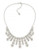 Carolee Deco Nights Frontal Shower Necklace Silver Tone Crystal Collar Necklace - Silver