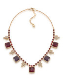 Carolee Berry Chic Red Geometric Drop Necklace - Red