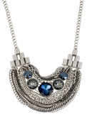Kenneth Cole New York Midnight Sky Metal Glass  Necklace - Blue Multi