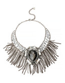 Haskell Purple Label Metal Acrylic Statement Necklace - Crystal