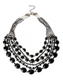Haskell Purple Label Metal Acrylic Multi Strand Necklace - Crystal