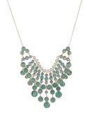 Lucky Brand Green Statement Necklace - Silver