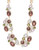 Expression Multi Coloured Crystal Cluster Necklace - Red