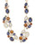 Expression Multi Coloured Crystal Cluster Necklace - Blue