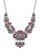 Expression Multi Stone Statement Necklace - Red