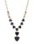 Kensie Triangle Stone Necklace - BLACK