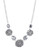 Kenneth Cole New York Woven Beaded Circle Frontal Necklace - GREY