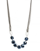 Kenneth Cole New York Midnight Sky Metal Glass Multi Strand Necklace - Hematite