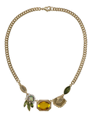 Sam Edelman Mixed Stone Collar Necklace - Multi Coloured