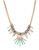 Expression Multi Ring Necklace with Spike Pendant - Turquoise