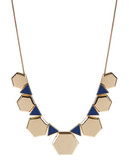 Kensie Geometric Collar Necklace - Blue