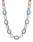 R.J. Graziano Oval Stone Collar Necklace - Multi Coloured