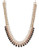 Expression Four Row Sphere Collar Necklace - beige