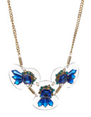 424 Fifth Large Gem and Acrylic Collar Necklace - Blue