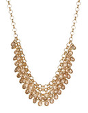 Expression Multi Row Dangling Collar Necklace - pink