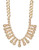Expression Embellished Drop Frontal Necklace - beige