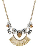 Expression Two Row Statement Collar Necklace - Multi-Coloured