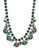 Expression Jeweled Short Collar Necklace - Green