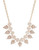 Expression Faceted Leaf Stone Necklace - Pink